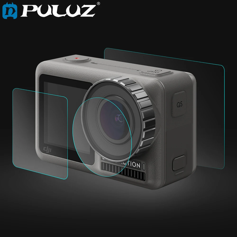 PULUZ объектив+ передняя и задняя ЖК-дисплей пленка из закаленного стекла для DJI Osmo Защитная пленка для экрана экшн-Спортивная камера доступ