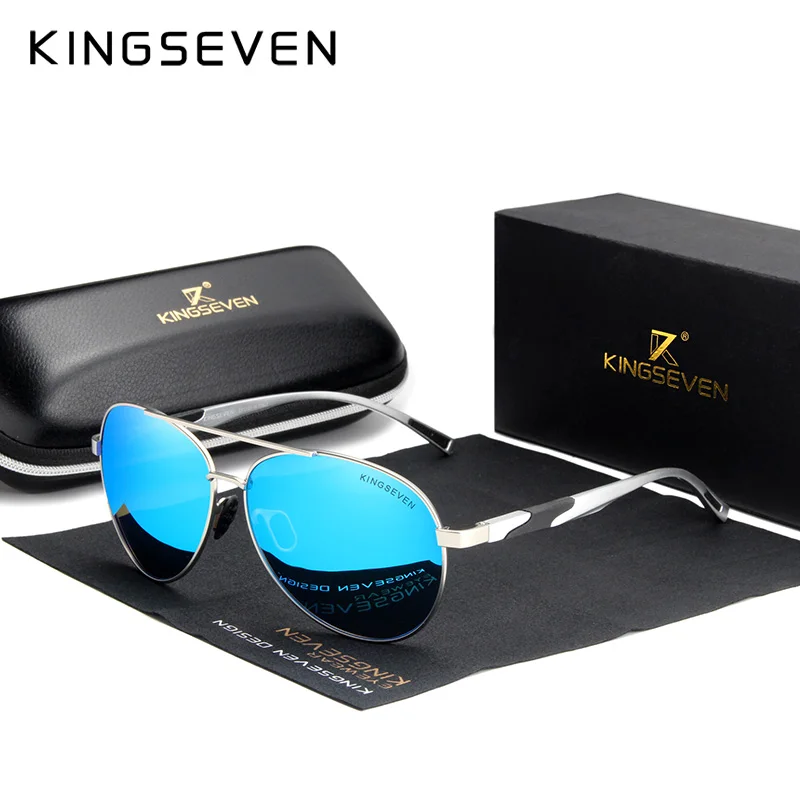 Мужские и женские зеркальные очки KINGSEVEN алюминиевые солнцезащитные с