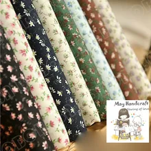 5 м/лот, высокое качество, хлопок, ткань с мелким цветочным принтом, хлопковая ткань поплин для шитья платья, Лоскутная Ткань