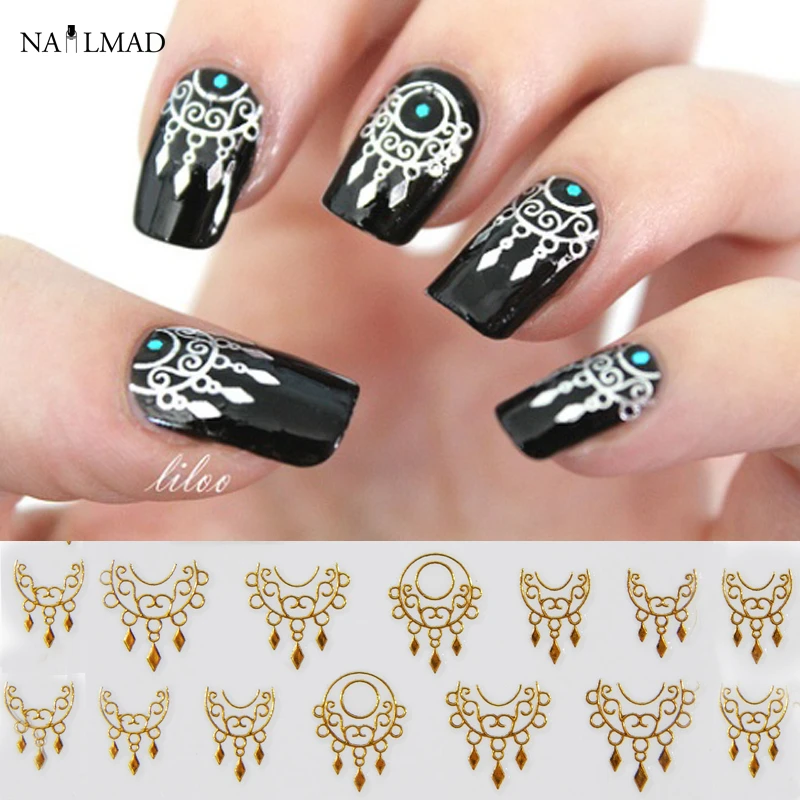 1シートドリームキャッチャーネイルステッカー金ドリームキャッチャーネイルステッカー3d粘着ステッカーデカール Sticker Decal Dream Catcher Naildream Catcher Nail Stickers Aliexpress