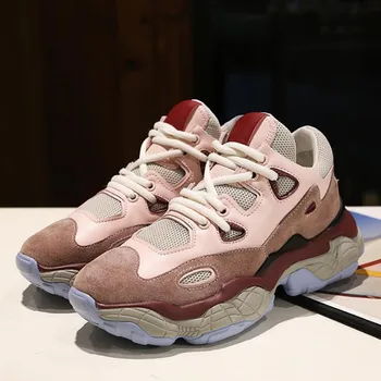 

The new Sell well simple fashionable women's shoes spring trend Mixed colors Genuine Leather casual Retro women's Single shoes