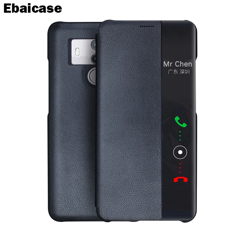 

HUAWEI MATE 10 Pro Case Genuine Leather Smart View Window Protection Flip Cover Huawei Mate 10 Case HUAWEI Mate10 Pro Cover