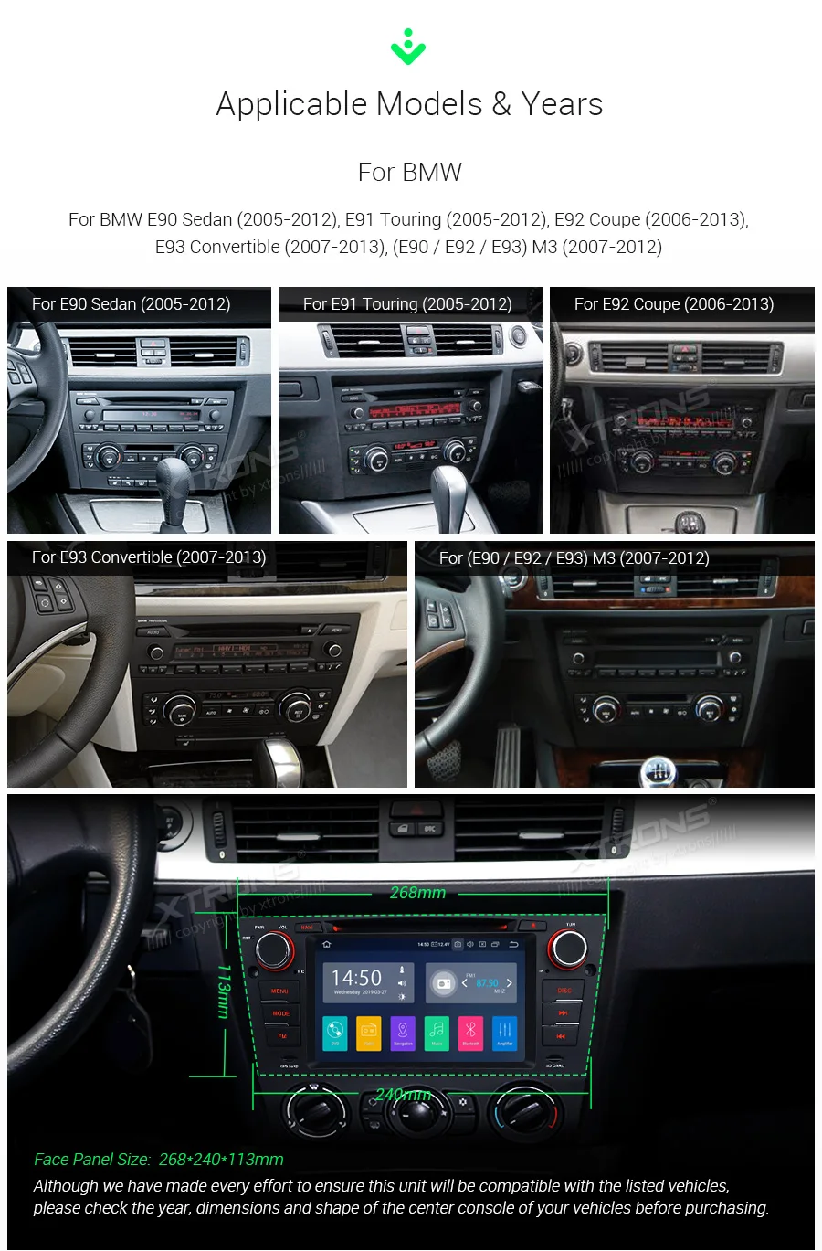 Cheap 7" Android 9.0 Pie OS Car DVD Multimedia GPS Radio for BMW E90 2005-2012 E91 2005-2012 E92 2006-2013 E93 2007-2013 M3 2007-2012 3