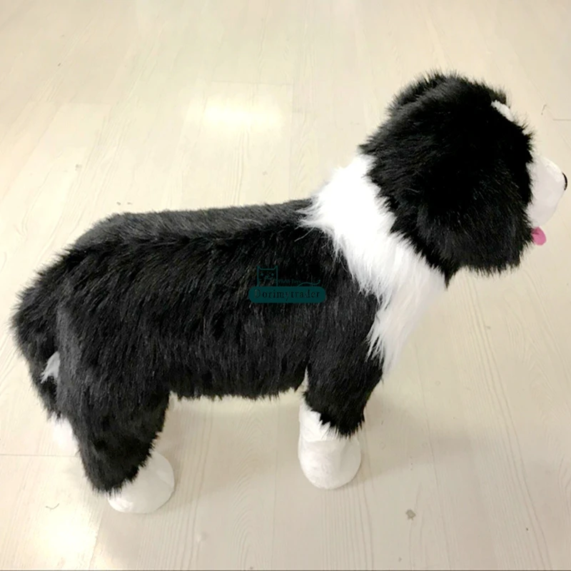 Dorimytrader cute simulated animal dog plush toy stuffed soft realistic dogs doll can ride on the back children gift decoration 50cm DY61804 (5)