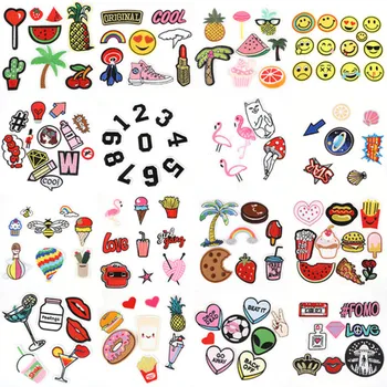 

(5/10/20)PC Random Mixed Patch badges Cartoon Cute Iron On Patches Anime Embroidered Applique Patches For Clothes Patch Stickers