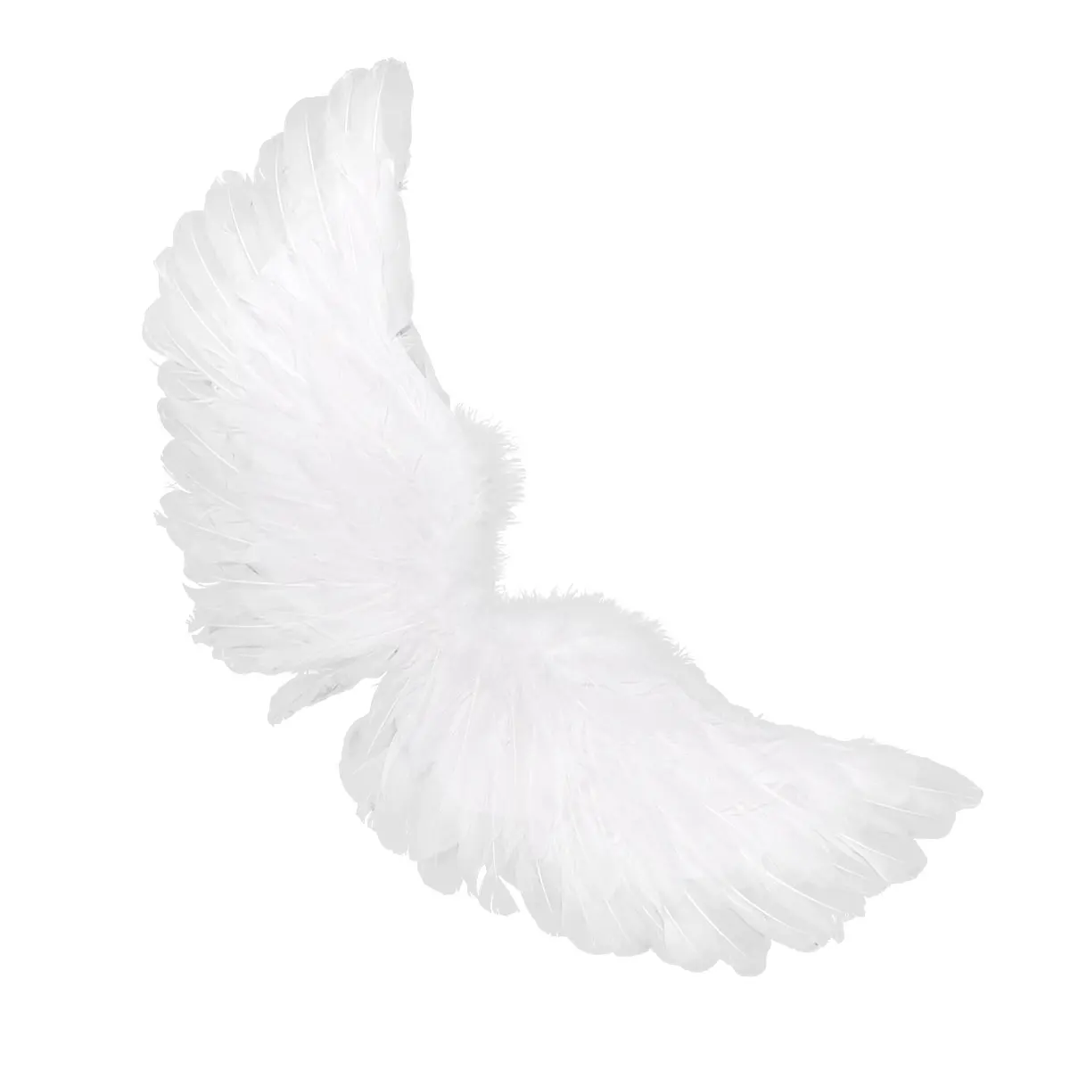 Fashion White Feather Angel Wings for Kids Girls Dance Party Cosplay Costume Stage Show Masquerade Carnival Holiday Fancy Dress