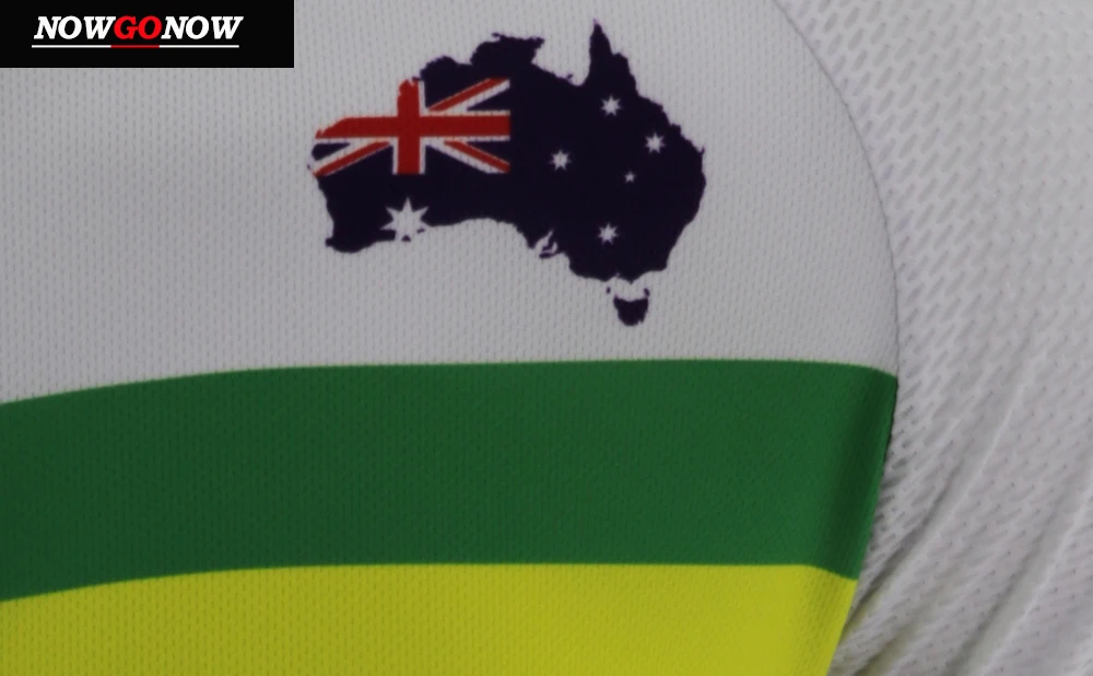 Велоспорт Джерси Австралия белый и зеленый и золотой и синий велосипед одежда мужская с коротким рукавом Одежда наружная дорога велосипедные рубашки анти-пот быстрый сухой