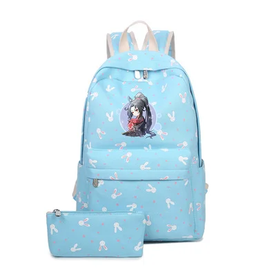 

2pcs/set Mo dao zu shi school backpack with big capacity cartoon bag for girls different anime designs eacolar monchila packback