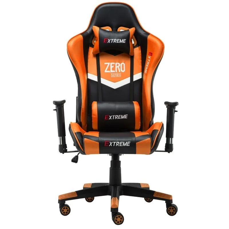 JJM-030 Silla Gamer игровой Poltrona Esports стул может лежать массаж искусственная кожа с подставкой для ног - Цвет: orange no footrest