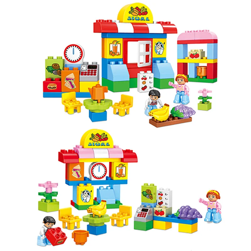 57pcs City Supermarket Building Block Sets Gift Kids Toys Compatible
