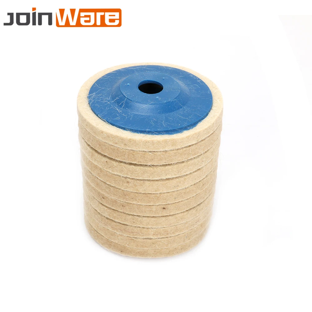10Pcs 100MM Wool Polishing Pads Buffing Angle Grinder Wheel Felt