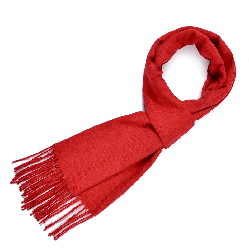 Зимний шарф для мужчин,, брендовые теплые мягкие шарфы Bufandas Cachecol, хлопковые шарфы, формальный деловой шаль, уплотненный шарф - Цвет: red