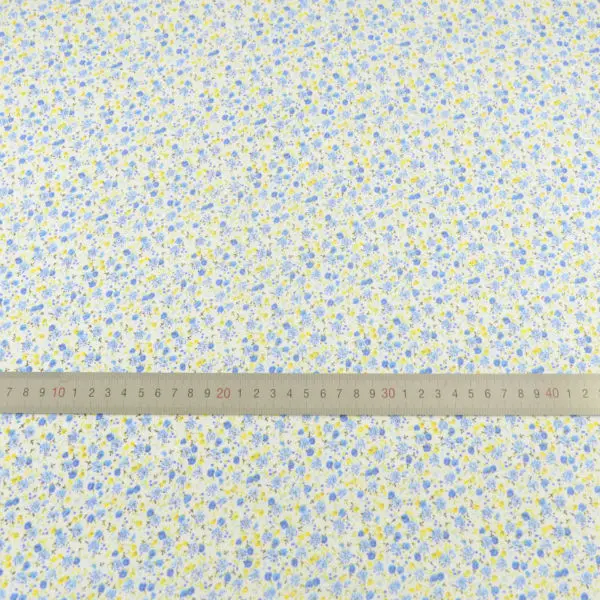 Cotton Fabric Fat Quarter Light Blue Printed Sewing Craft Lovely Floral Designs for Doll's DIY Dress Clothes Tecido CM Patchwork|fat