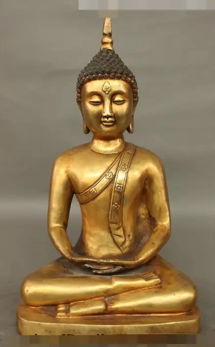 

S6678 16 Tibet Bronze Gilt Buddhism Thailand Amitayus Joss Shakyamuni Buddha Statue