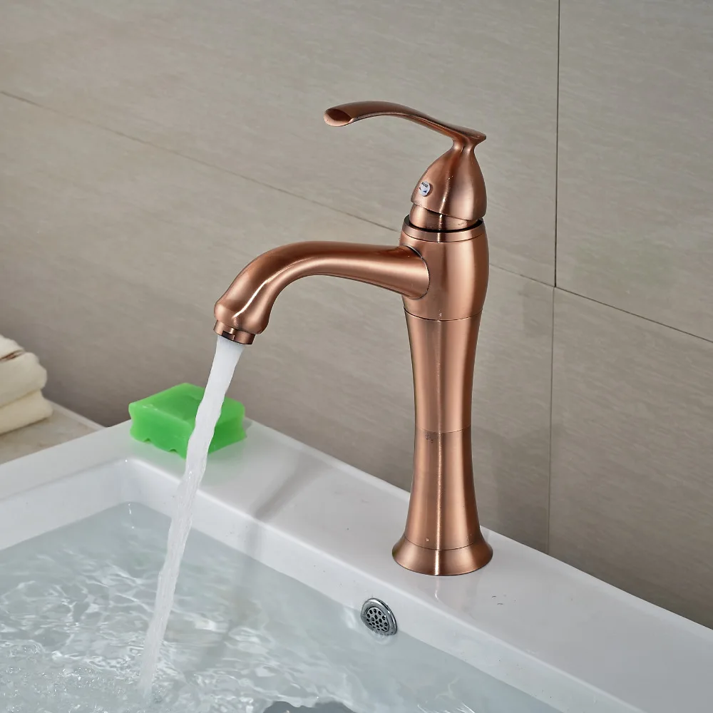 

Wholesale And Retail Elegant Antique Copper Deck Mount Bathroom Basin Faucet Single Handle Mixer Tap Bib Tap