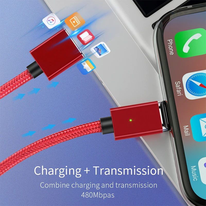 Магнитный кабель Essager для iPhone X Xr Xs Max зарядный usb 8 7 6 6s 5 4 зарядки|Кабели мобильных