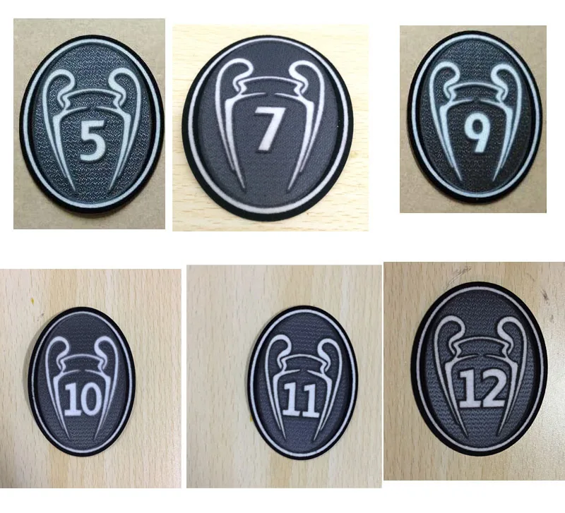 Нашивка Champions Patch 4 5 6 7 9 10 11 13 раз значок champion gray UCL 12 трофеи|Заплатки| |