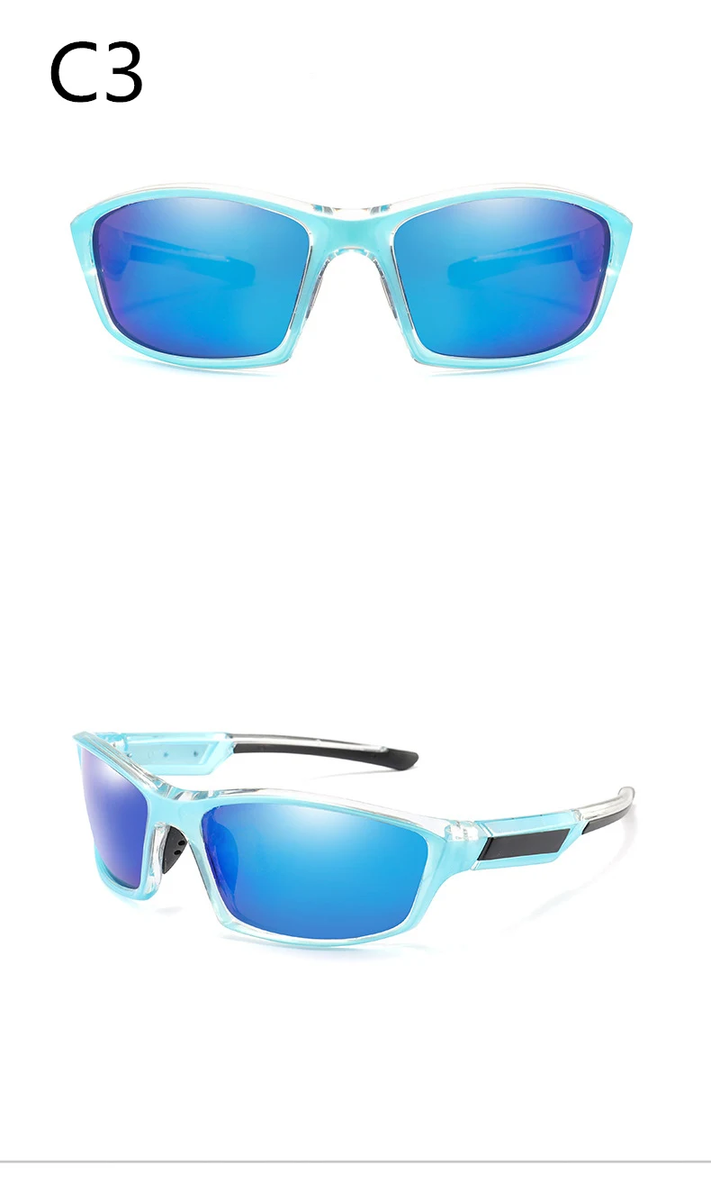 2019 new polarized men's sunglasses UV400 anti-radiation square frame ladies sunglasses fashion brand sports driving sunglasses (8)