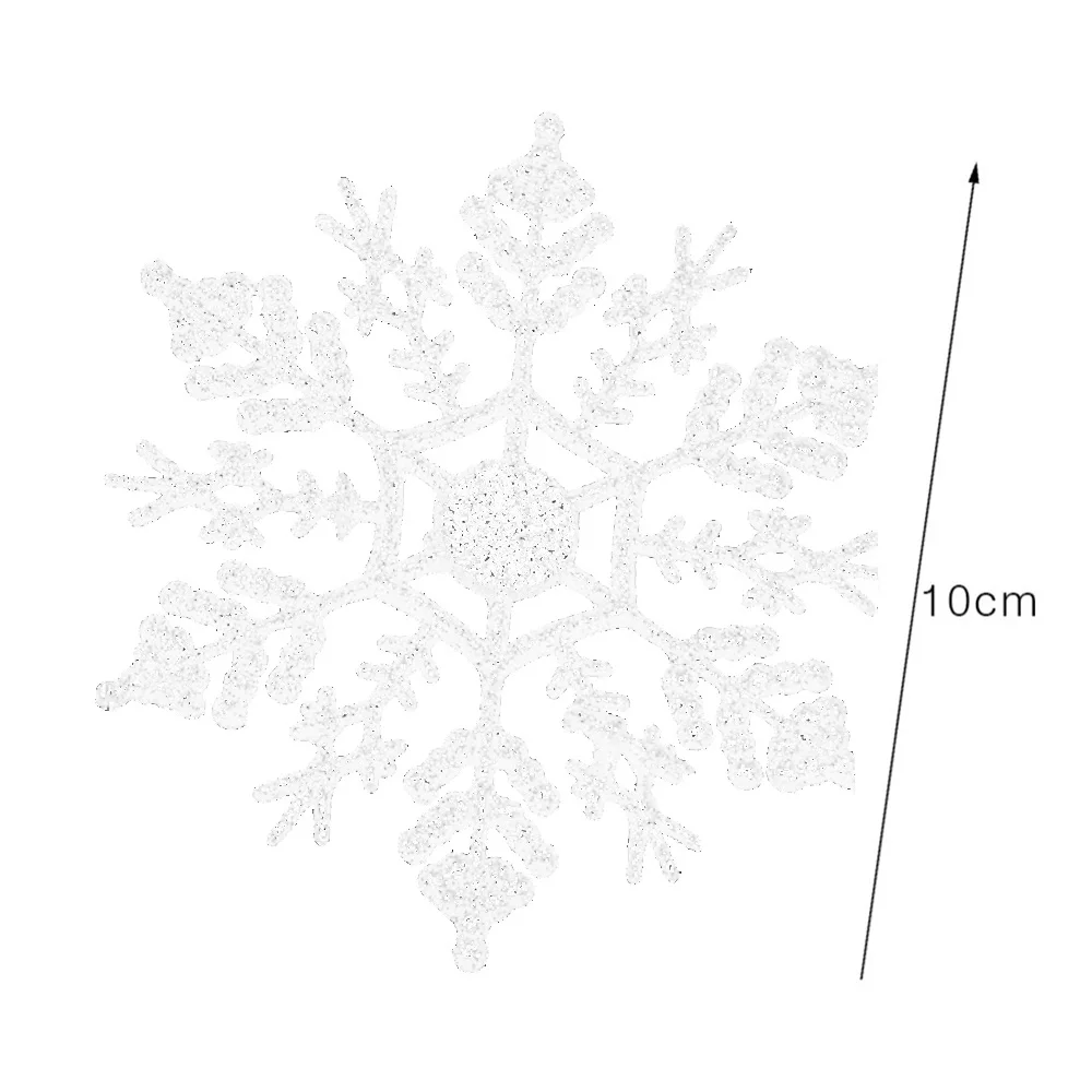 12 шт. акриловые рождественские снежные хлопья украшения Рождественские украшения для дома Праздничные наклейки на стену новогодний декор