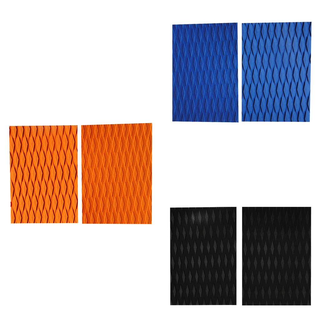 2 Pieces Ultralight Anti-slip Adhesive EVA Traction Pad Tail Pad Surf SUP Deck Grip for Surfboard Kiteboard 3 Colors