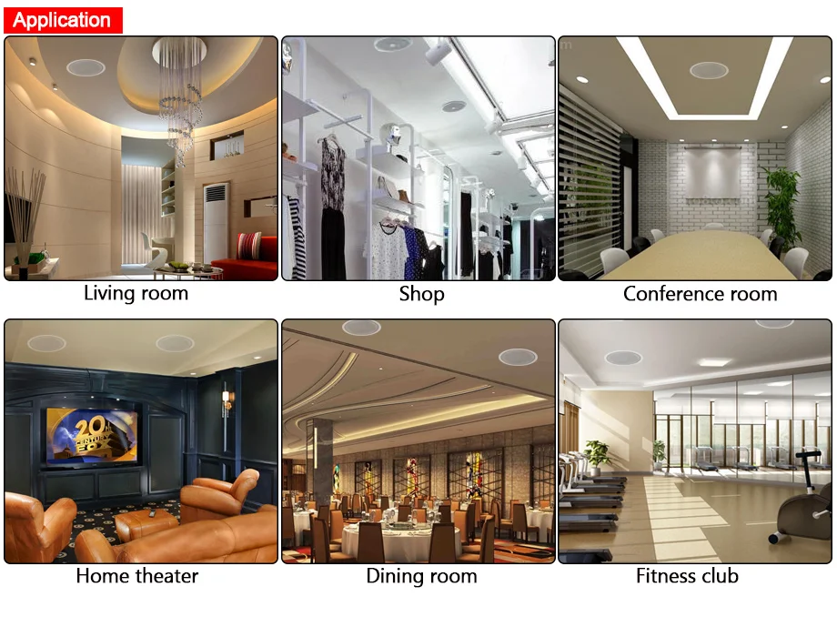 Us 68 0 Home Ceiling Speakers 8 Ohm In Wall Speakers Best 80w Roof Speaker For Oupushi Surround Sound With Family Small Amplifier Player In Public