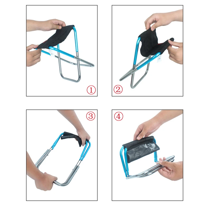 Портативный складной походный стул из алюминия Ткань Оксфорд складной Сверхлегкий стул для рыбалки на открытом воздухе 2 цвета рыболовные аксессуары
