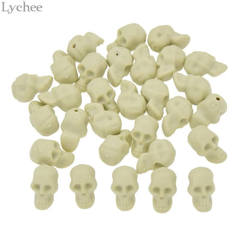 Lychee 30pcs Plastic Mini Skull Toy Gift Pack for Halloween April Fools' Day Party Spoofed DIY Decoration