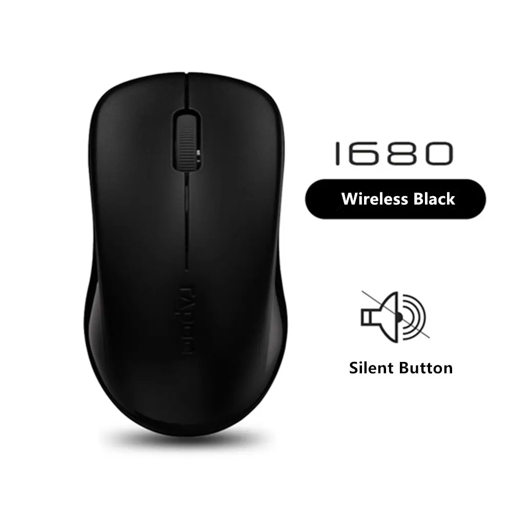 

Original Rapoo Silent Wireless Optical Mouse Mute Button Click Mini Noiseless Game Mice 1000 DPI for Macbook PC Laptop Computer