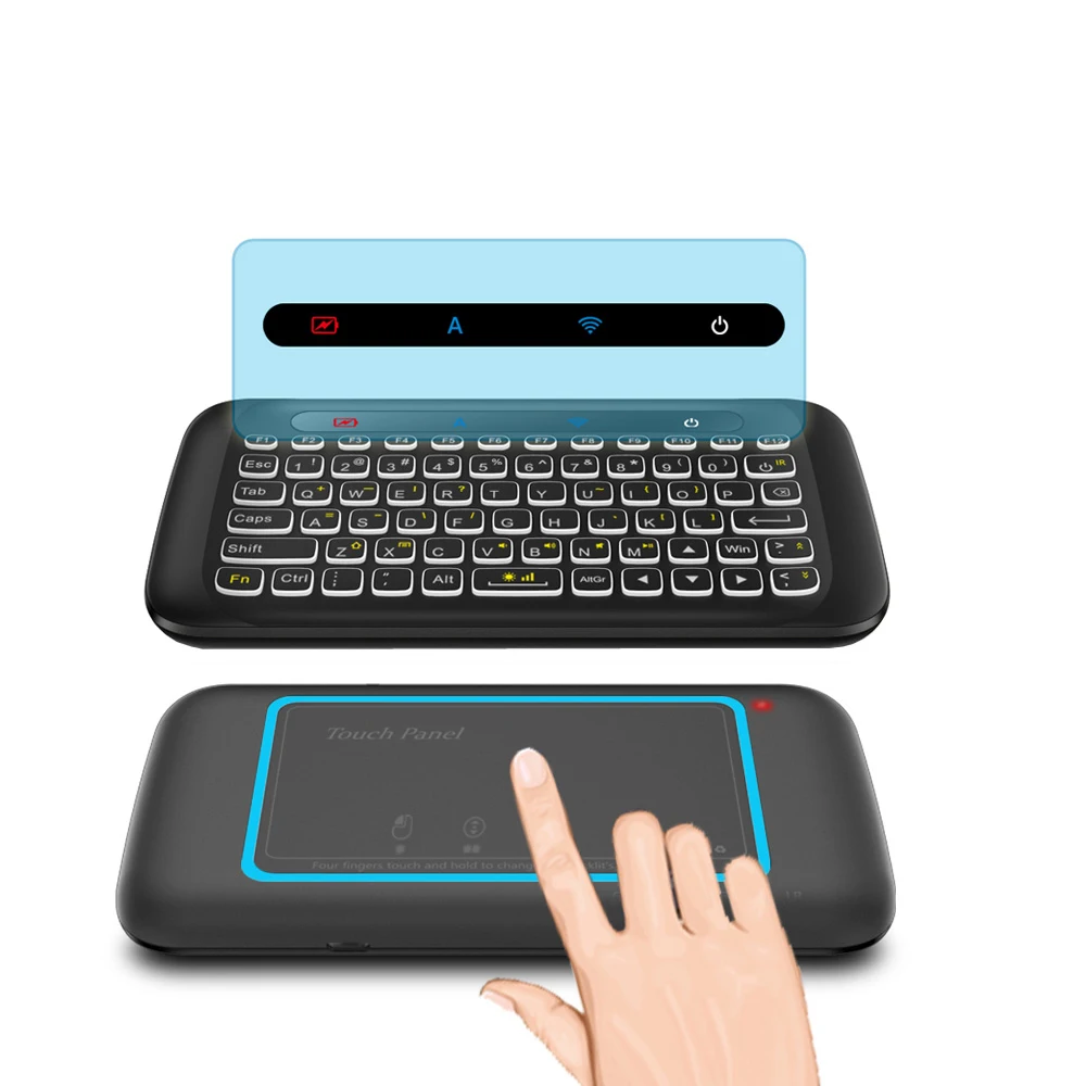 H20 мини беспроводная клавиатура с подсветкой Сенсорная панель Air mouse ИК пульт