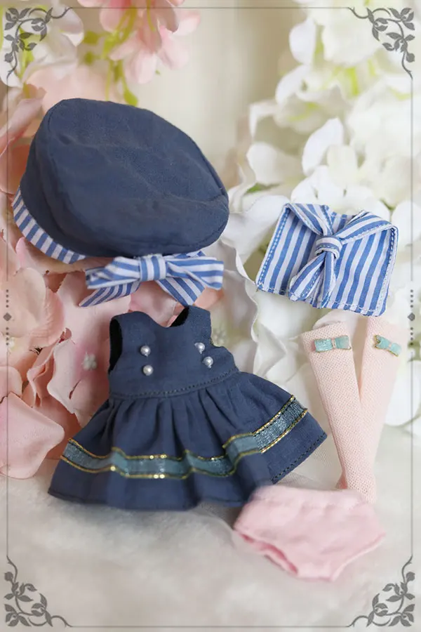 1/8 1/6 масштаб BJD матросское платье Набор для BJD/SD аксессуары для кукольной одежды, в комплект не входят кукла, обувь, парик и другие аксессуары - Цвет: Синий