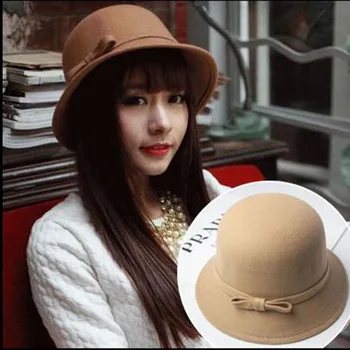 

Autumn And Winter Lovely Women Hat Fedora For Girls Gorras Casquette Fashion Felt Women's Fedoras Hats Fedoras Caps