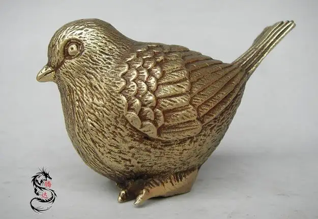 

Antique QingDynasty copper Little Sparrow statue /Sculpture,hand-carving crafts,Home Decoration /Collection