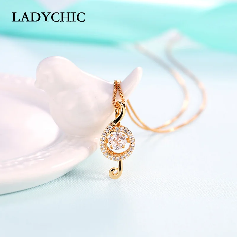 Женская Классическая Подвеска LADYCHIC ожерелье с музыкальными нотами Модная