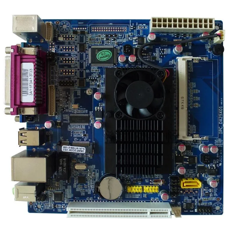 D525 Промышленная плата управления ITX 12VDC 6com промышленная двойная восемь LVDS DDR3 |