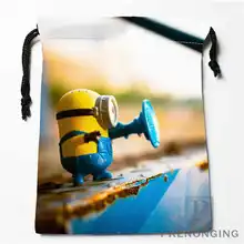 Изготовленные на заказ минионы@ 03 Сумки на шнурке Печать Мода Путешествия хранения мини мешок плавать Пешие прогулки игрушка мешок размер 18x22 см#171208-21