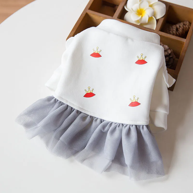 Female Cute Dog Clothes Winter Girl Dog Dress Pet Dog Clothing Chihuahua Teddy Clothes Puppy