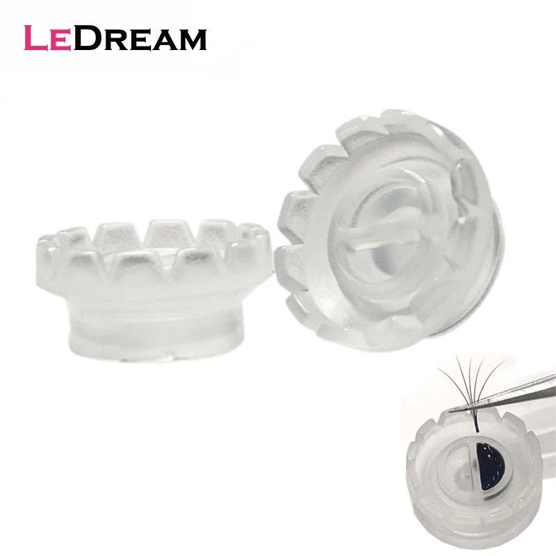 

100pcs Eyelash Grafting Eyelash Blossom Cup Sun Flowering Glue Cup Tattoo Pigment Ink Cap Container Holder For Permanent Makeup
