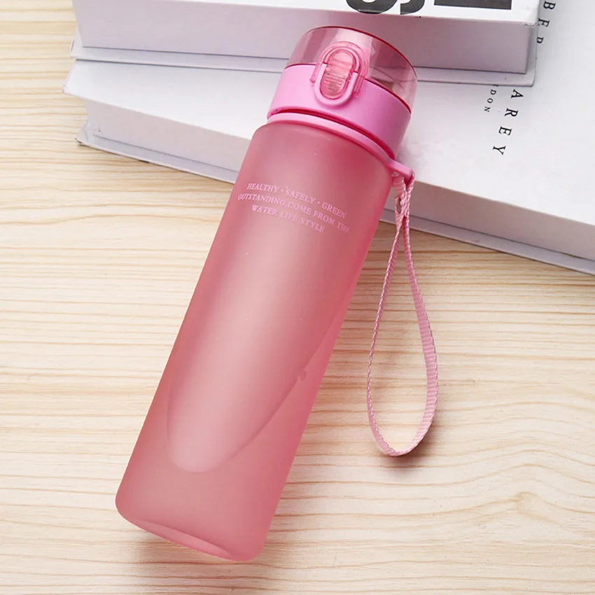 LIYIMENG 400ml 560ml Plastic Water Bottle Flip Top Lid Design BPA Free Leak Proof Portable Outdoor Sports Bottles A5