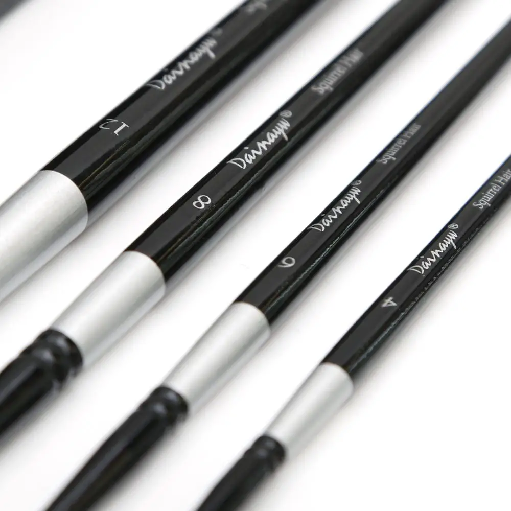 Preise Dainayw 4 Pinsel Eichhörnchen Haar   Pferd Haar Kunst Malerei Pinsel Künstlerische Aquarell Pinsel Set für Gouache Waschen Mopp Kunst malerei