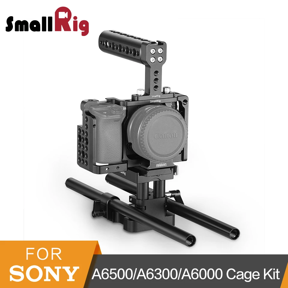 

SmallRig Camera Cage Kit for Sony A6500/A6300/A6000 NEX7 Cage+Top Handle+HDMI Clamp+15mm LWS Support DIY Accessories Kit - 2147