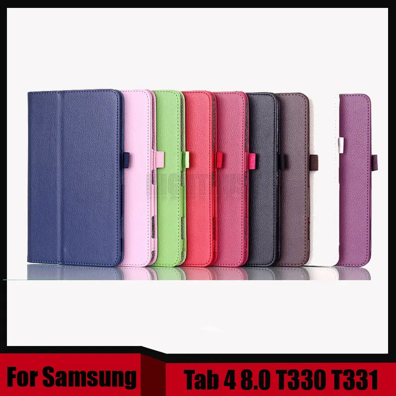 

3 in 1 PU Leather Case Stand Tablet Cover Case For Samsung Galaxy Tab 4 8.0 T330 T331 + Stylus + Screen film