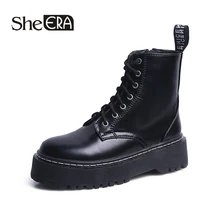 New Fashion Women Boots Black Women Ankle Boots Round Toe Zip Boots Platform Shoes Classic Women Shoes She ERA New Fashion Women Boots Black Women Ankle Boots Round Toe Zip Boots Platform Shoes Classic Women Shoes She ERA
