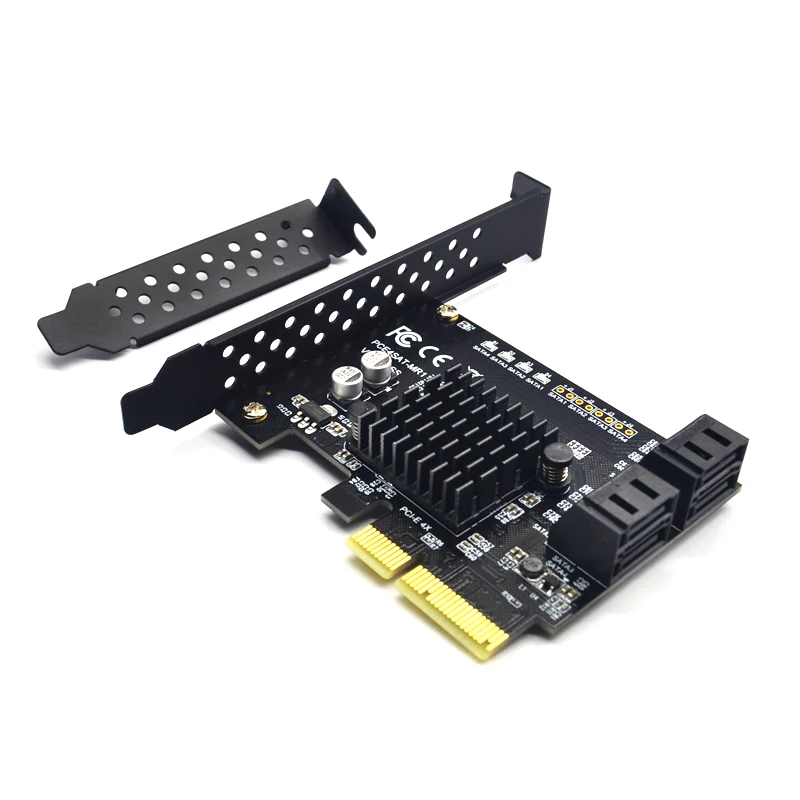 Плата расширения PCI Express Raid Card 4Port SATA 3 0 чипсет Marvell 88SE9230 совместимый с
