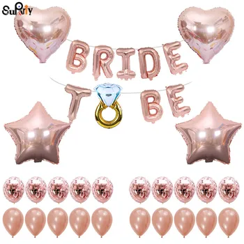 

1 Set 16" Rose Gold "BRIDE TO BE" Balloon Kit Bridal Shower Party Decoration Balloon Garland Wedding Decor Engagement Party