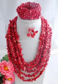 

free shipping !!! Z-1695 New African Coral Beads Jewelry Set Fit Wedding Party