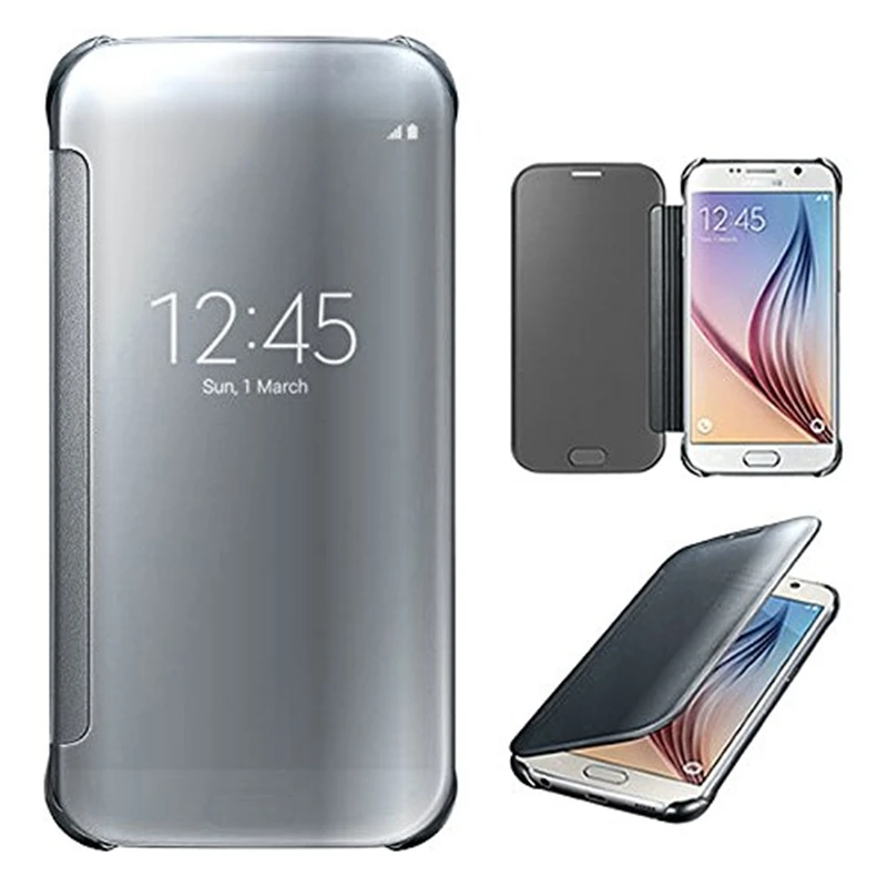 

Luxury Mirror Smart Flip Phone Case For Samsung Galaxy A5 A3 A7 2017 Leather Case Clear View Cover For Samsung A520 A320 A720