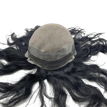 Feito sob encomenda boné completo peruca de cabelo dos homens mono perucas frete grátis(China)