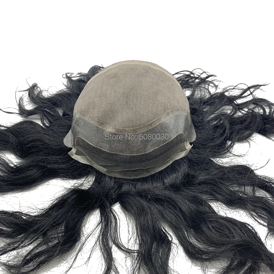 Мужской парик из волос с полной шапочкой на заказ mono wigs бесплатная