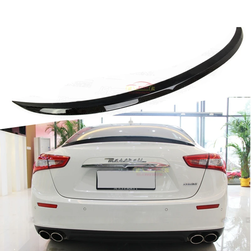 For Maserati Ghibli Carbon Fiber Rear Spoiler Trunk Wing Wald Style