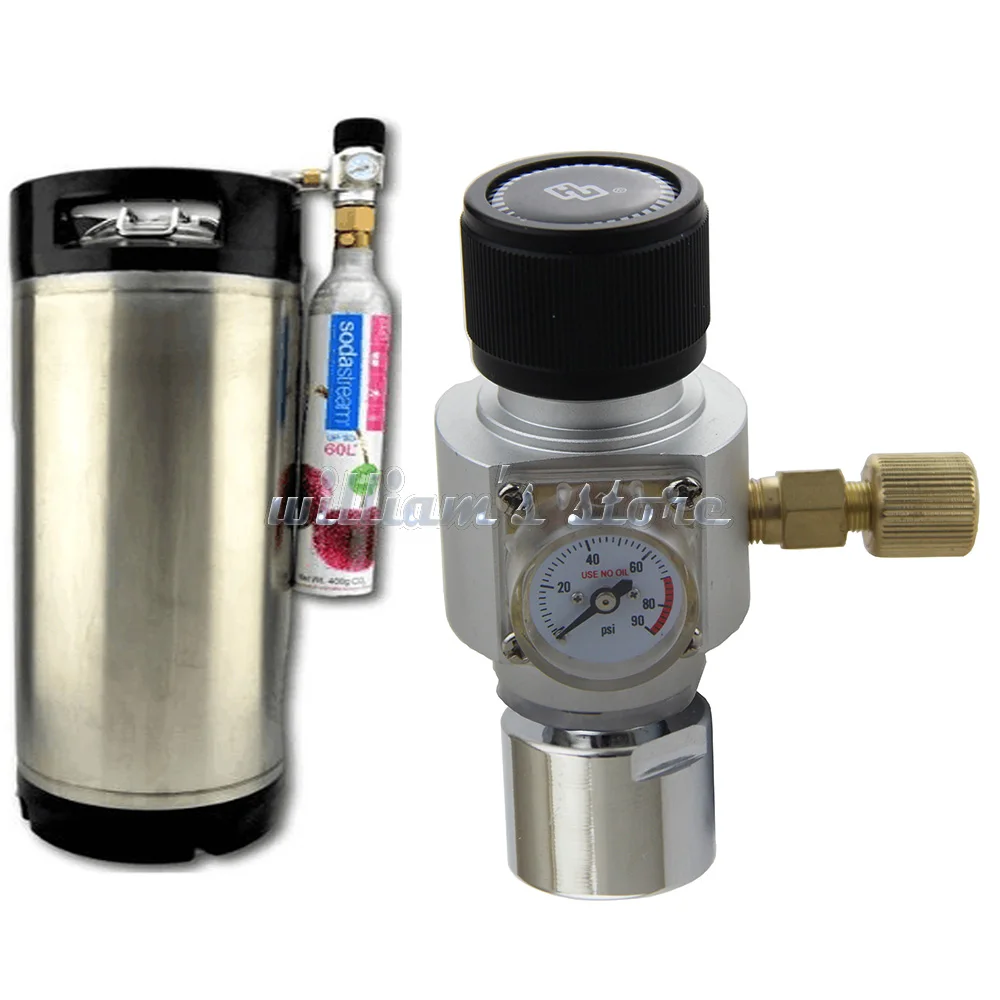 Corny Keg Regulator CO2 ชุดชาร์จ 0 90 PSI สำหรับ Sodastream co2 ขวดเบียร์ Kegerator โซดาkeg